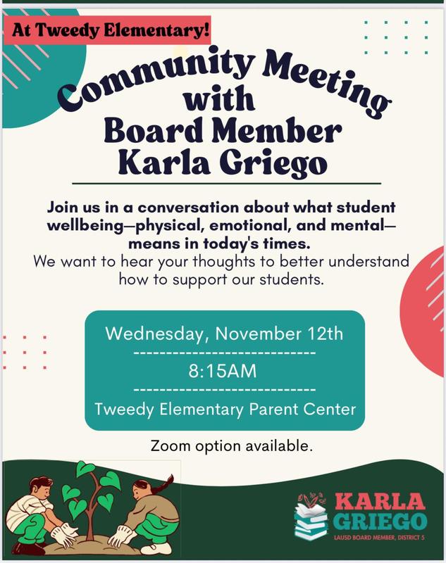 Community meeting with board member