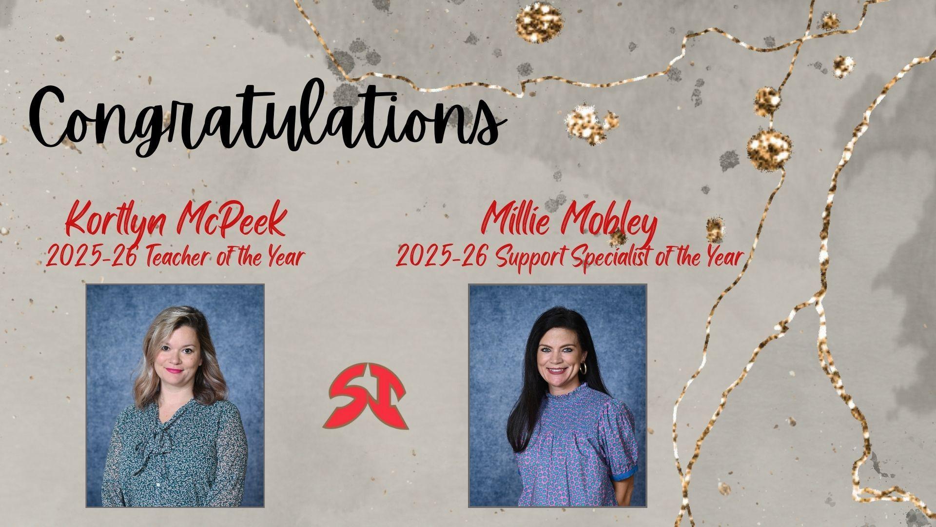 Teacher and support specialist of the year