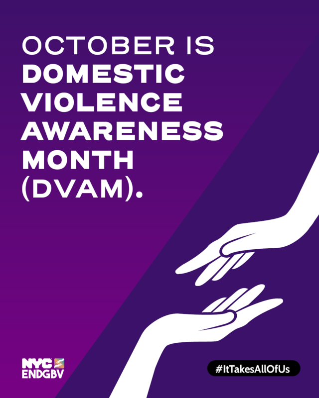 National Domestic Violence Awareness Month flyer