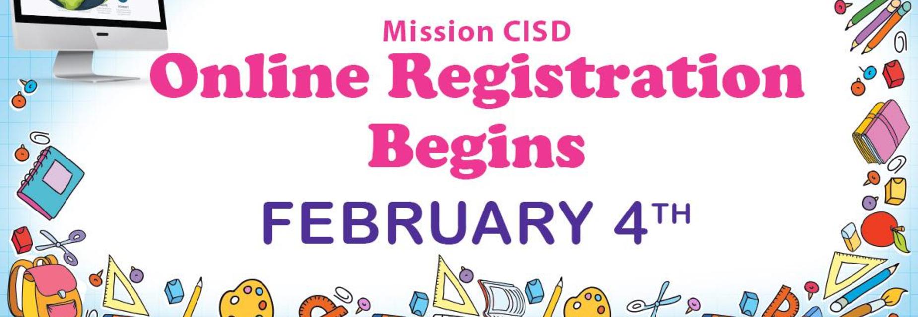 Online registration begins Tuesday Feb 4, 2020.