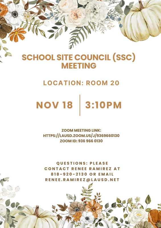 Join the SSC Meeting in Room 20 Nov 18 @ 3:10 PM