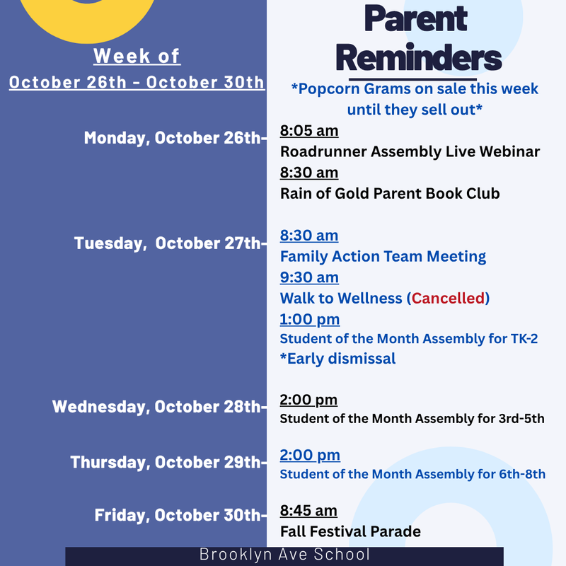 Parent Reminders