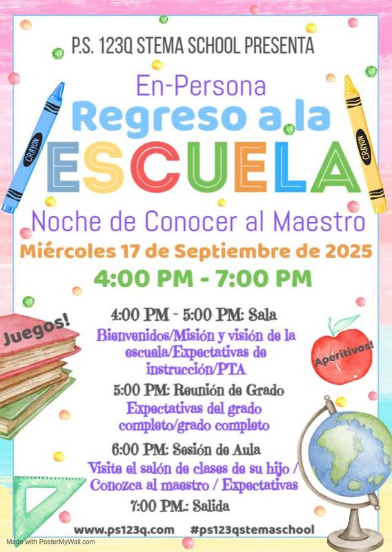 Meet the Teacher Night Spanish