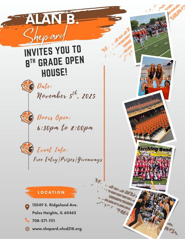 8th Grade Open House November 5th 6:30 to 8:30 pm