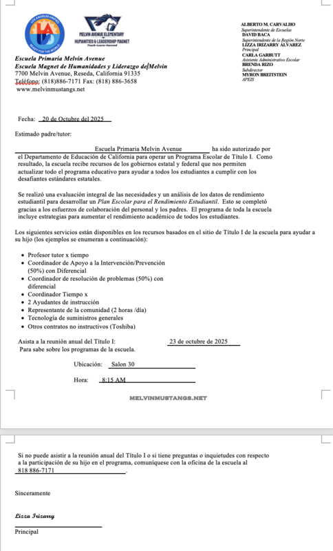 Title I Meeting