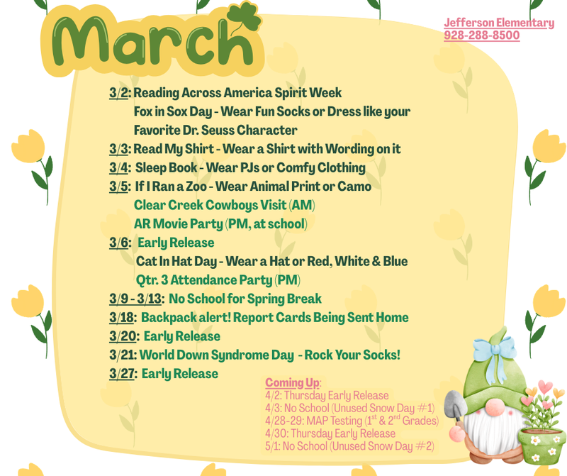 March events at Jefferson