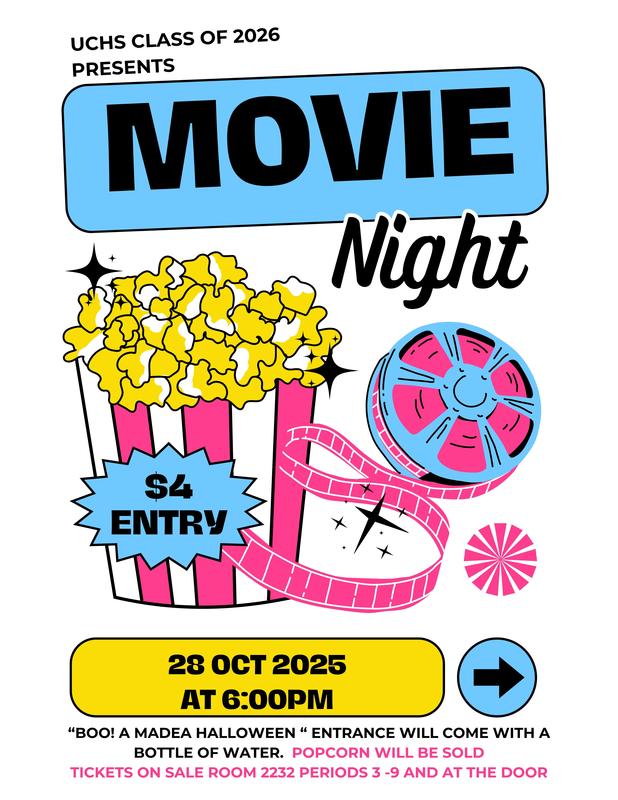 Movie Night Flyer at UCHS