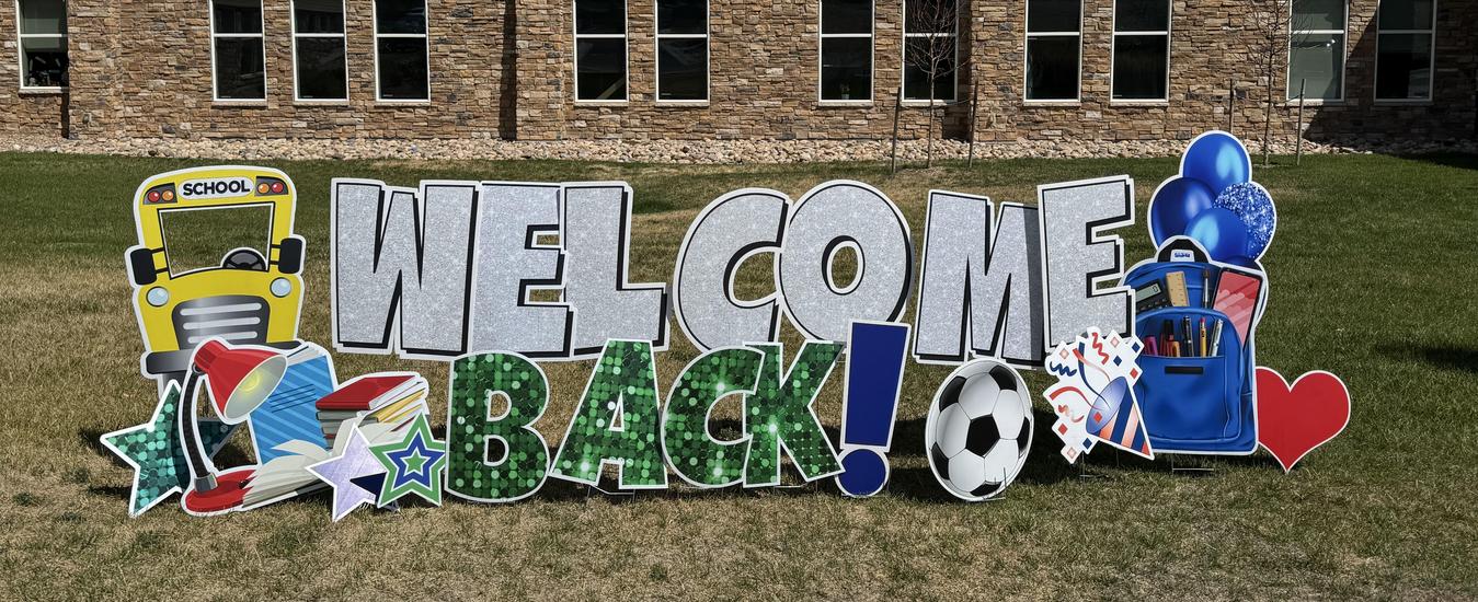 welcome back sign