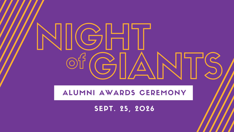 promo graphic - Night of Giants alumni awards 2026
