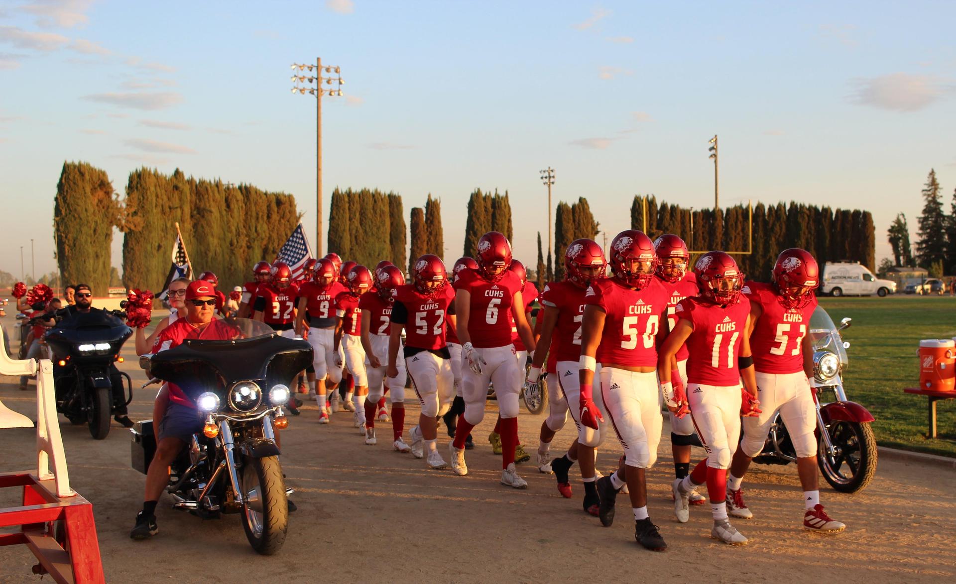 Students enjoying the football game against hoover