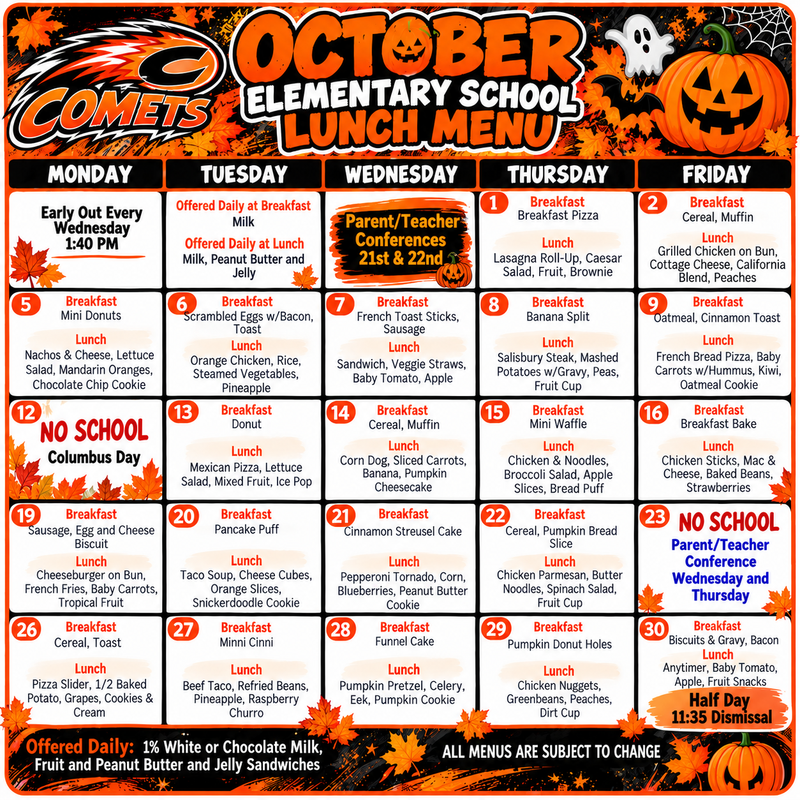 October MES Menu Featured Photo