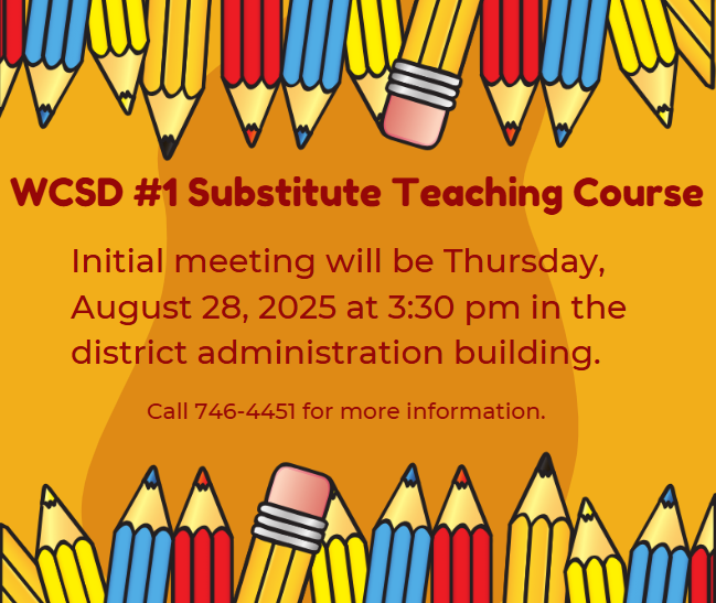 WCSD#1 is Hiring Substitutes!