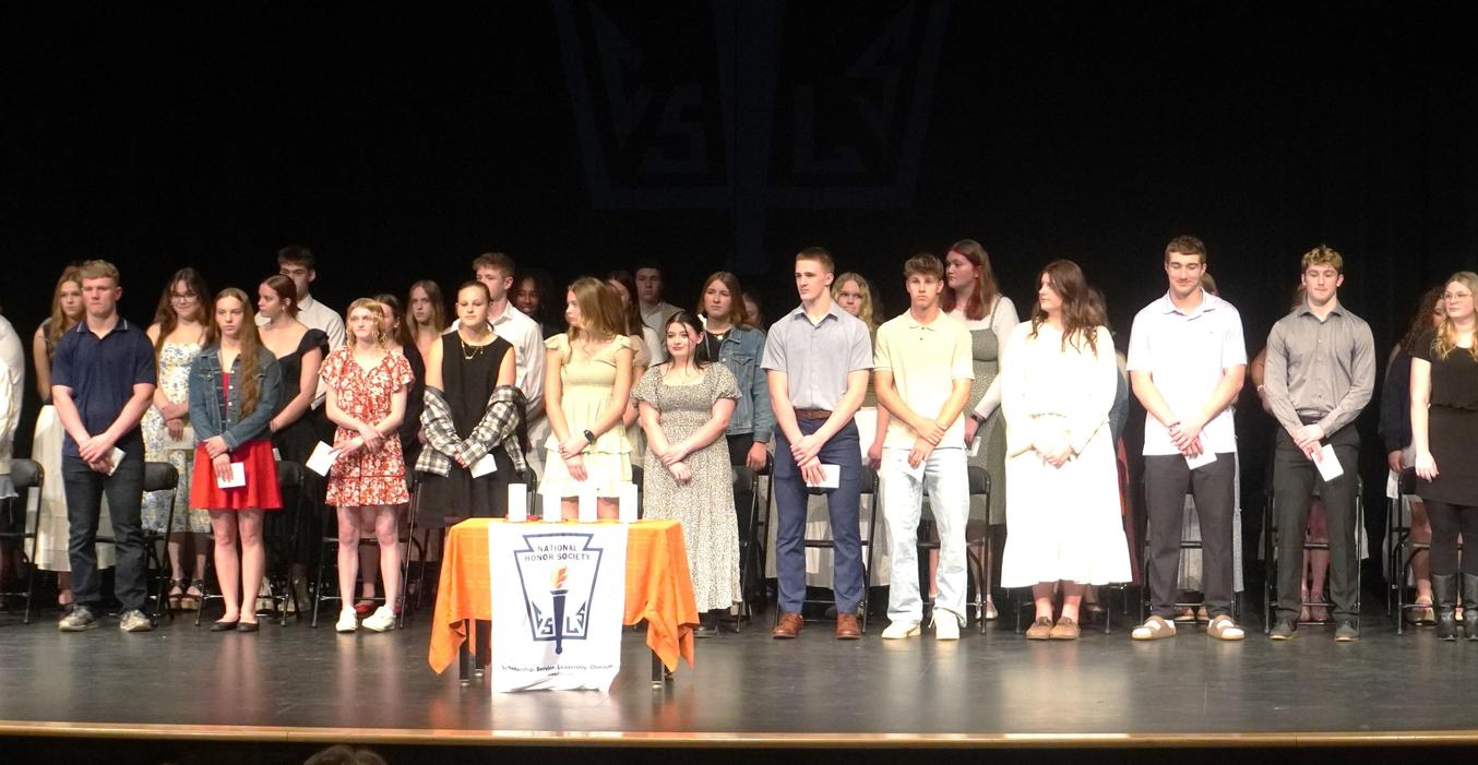 New members are inducted into the National Honor Society.