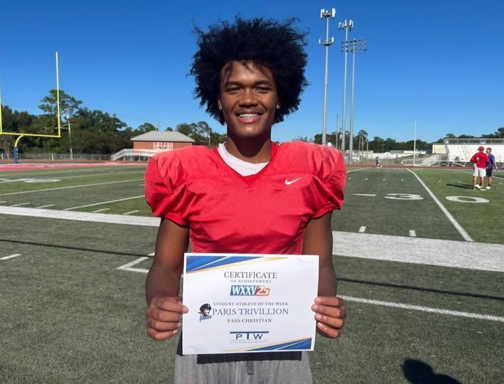 Congratulations to our WXXV Student Athlete of the Week, Pass Christian’s Paris Trivillion!