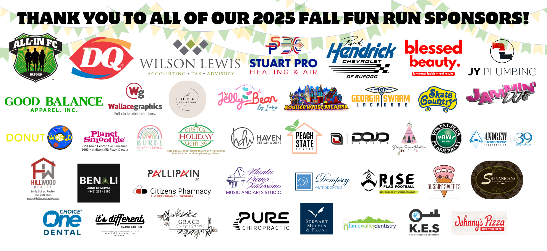 Fall Fun Run Sponsors