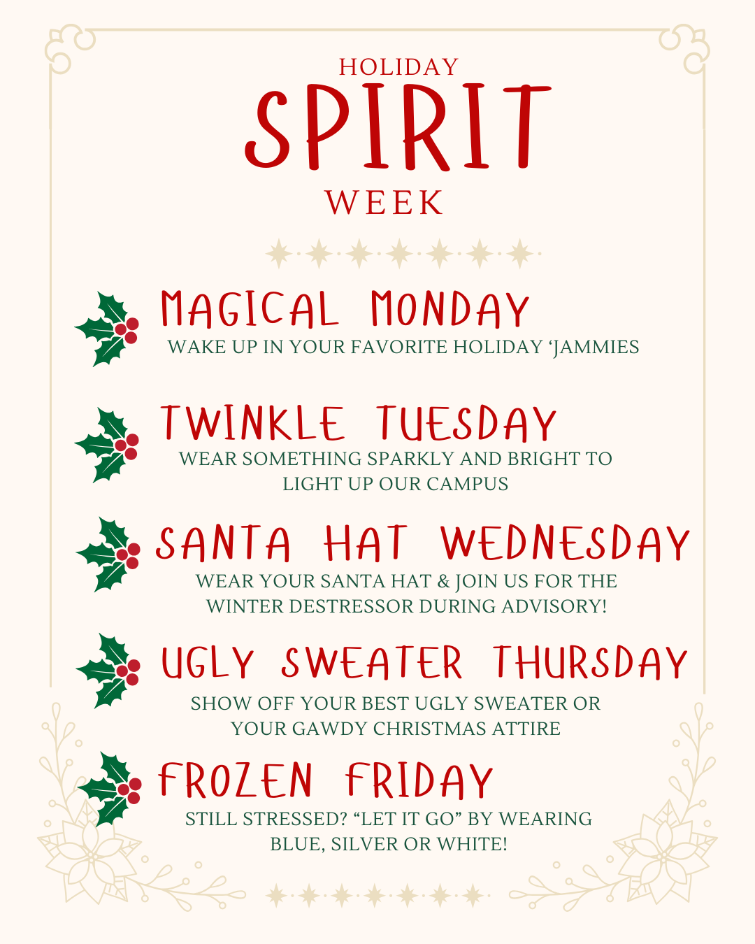 Holiday Dress Up Week Image