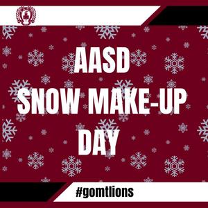 AASD Snow Make-Up Day Banner