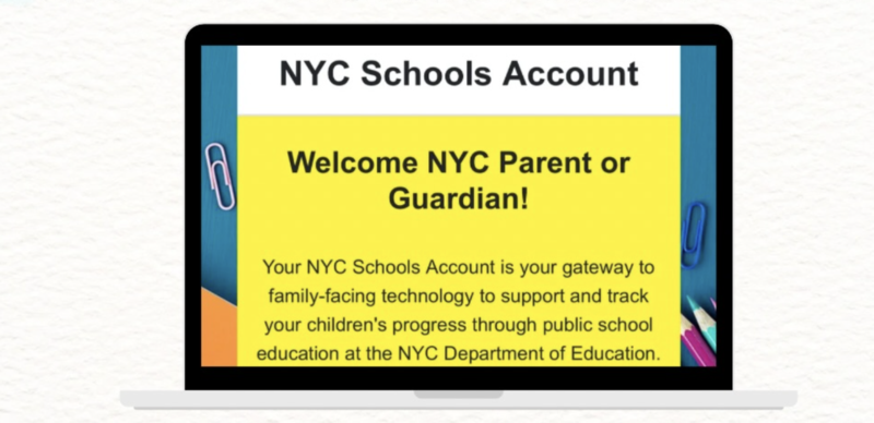 Computer screen with NYSCA Account