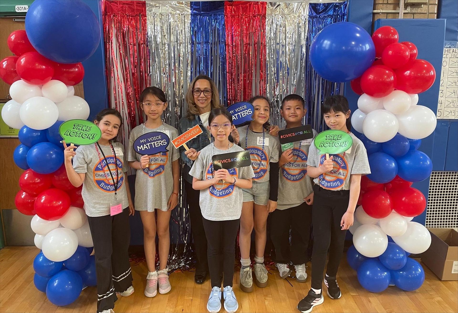 kids celebrating Civics for all