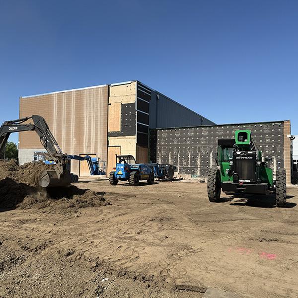 East side of building after brick removal