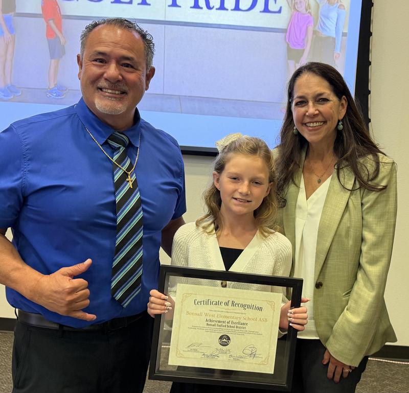 Principal Camacho recognizes Student Leaders