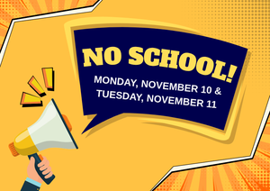 Megaphone announcing two days of no school