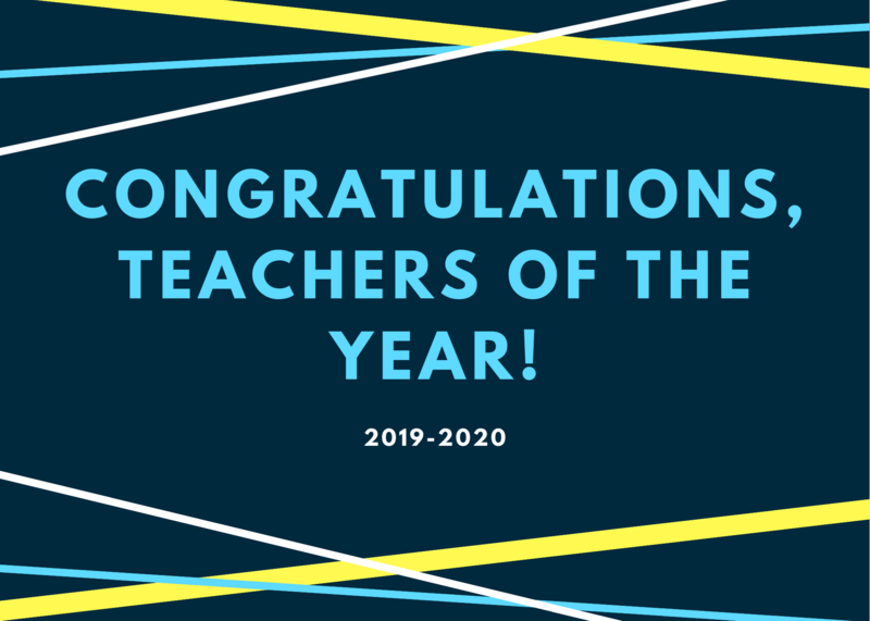 graphic reads congrats teachers of the year