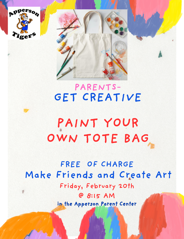 Decorate your own tote bag on Friday, February 20th at 8:15AM