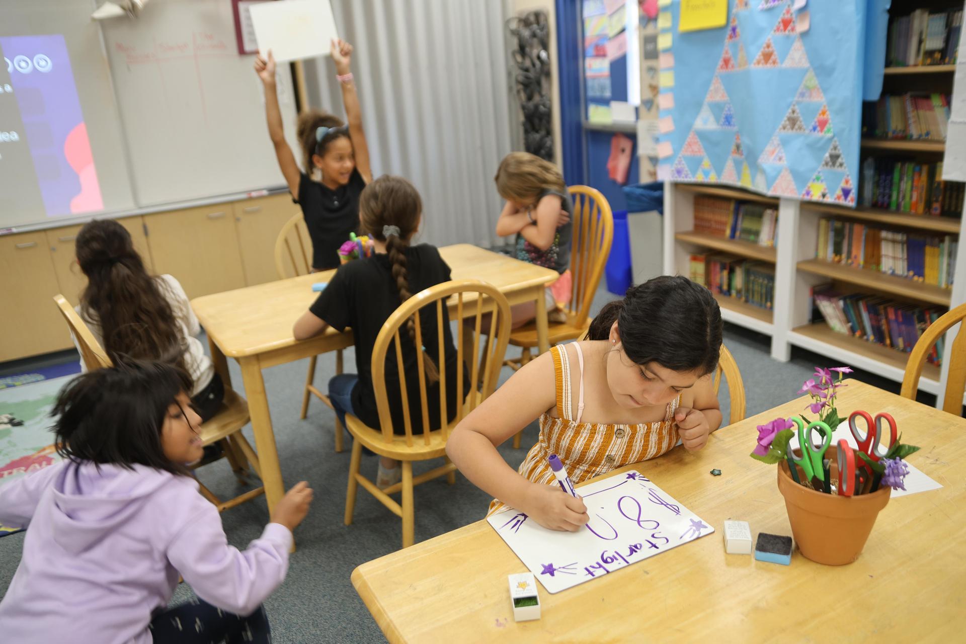 grade 3-4 math fun in class students.