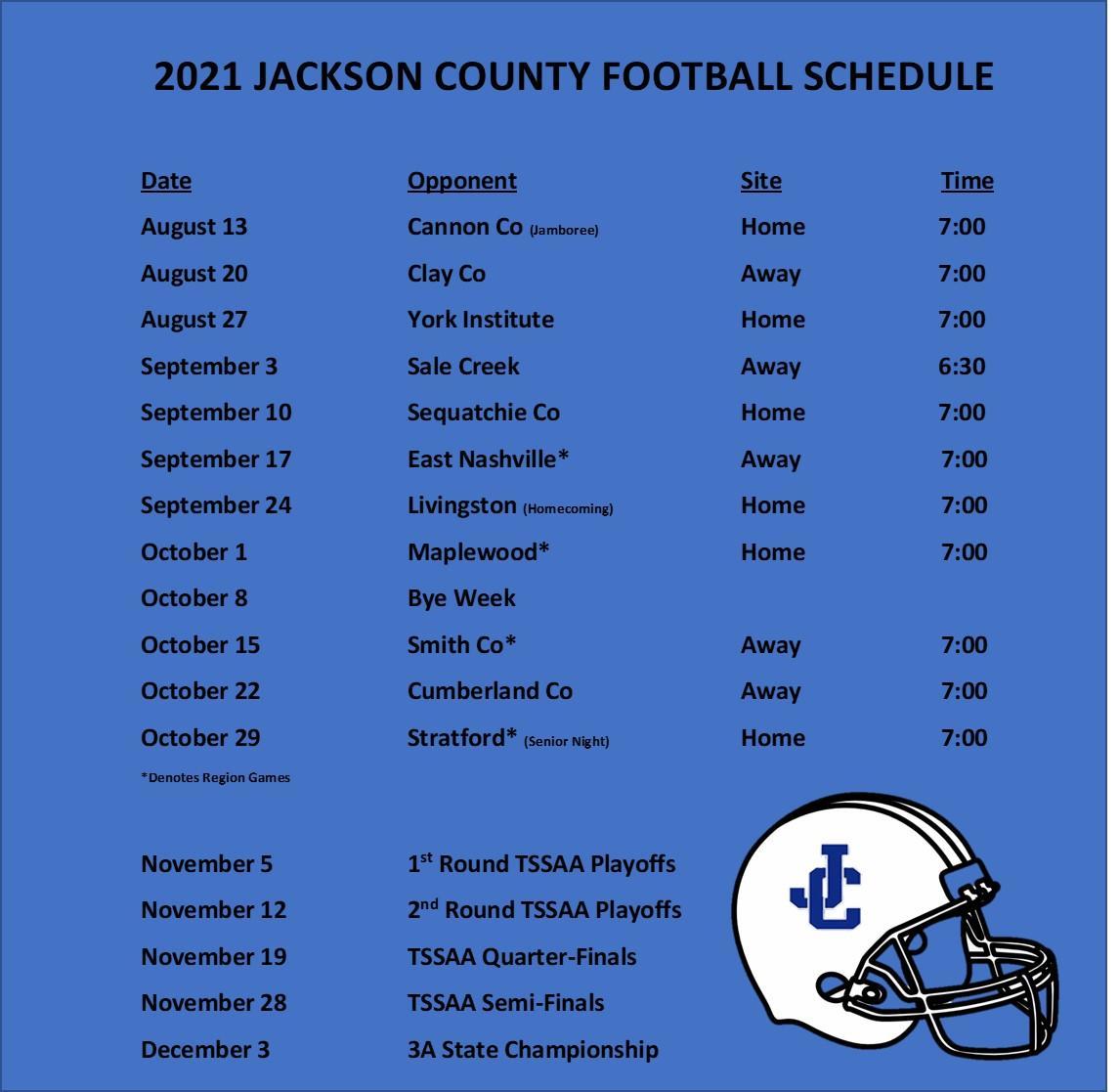 Football Fall Sports Jackson County High School