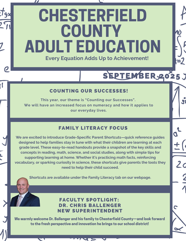 This image is a picture of the first page of the September newsletter.