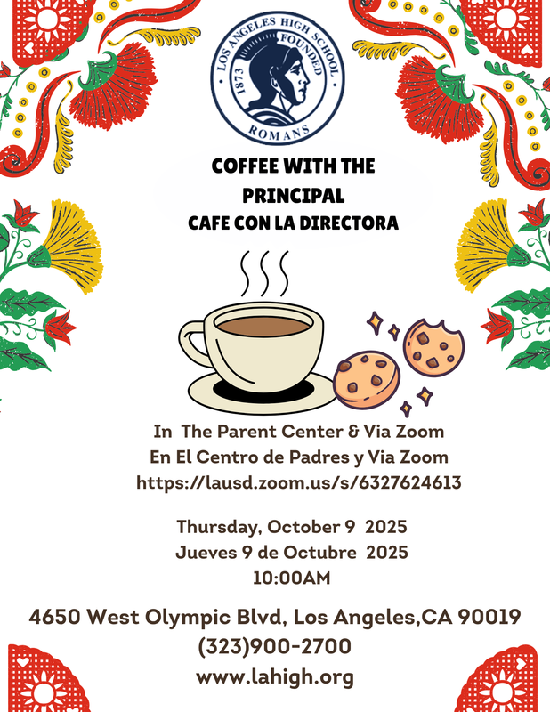 Coffee with the Principal- Cafe con la Directora Featured Photo