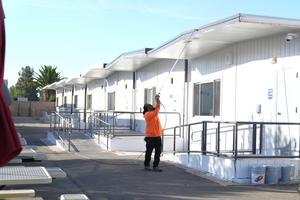 Exterior painting at SJTI