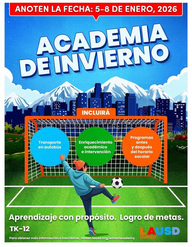 Winter academy flyer Spanish
