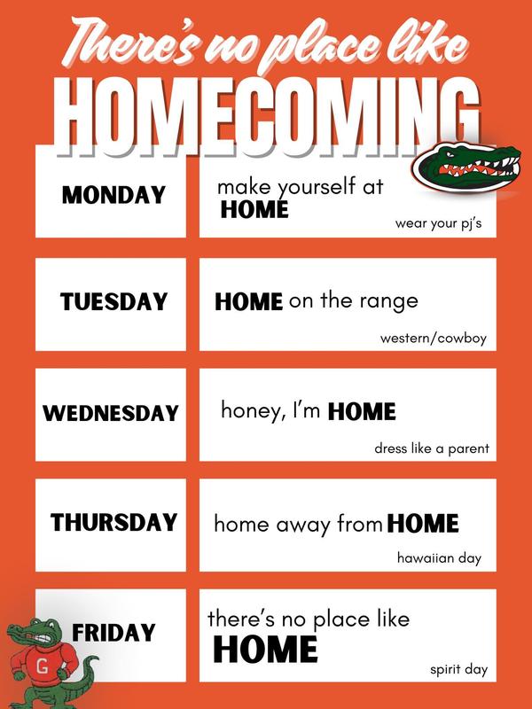2025 Glenwood Homecoming Spirit Days
