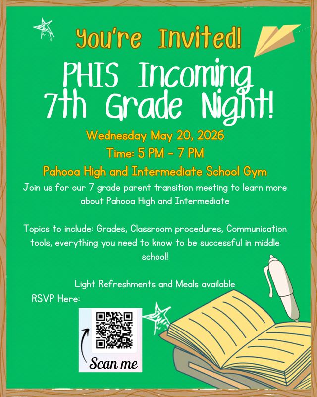 PHIS Incoming 7th Grade Night