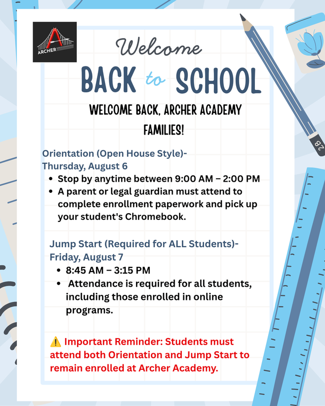 Welcome Back Flyer (English)