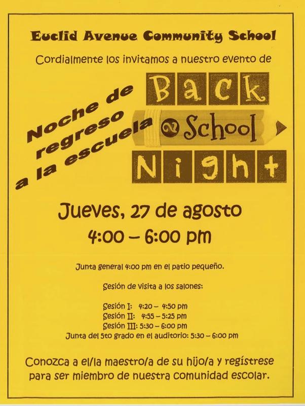 ¡Noche de regreso a la escuela!