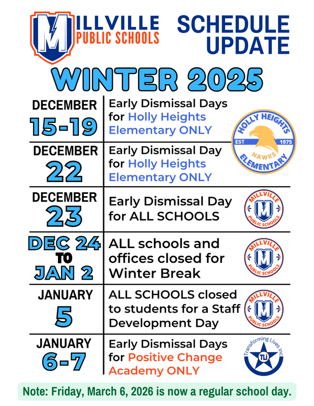 Winter Calendar Update