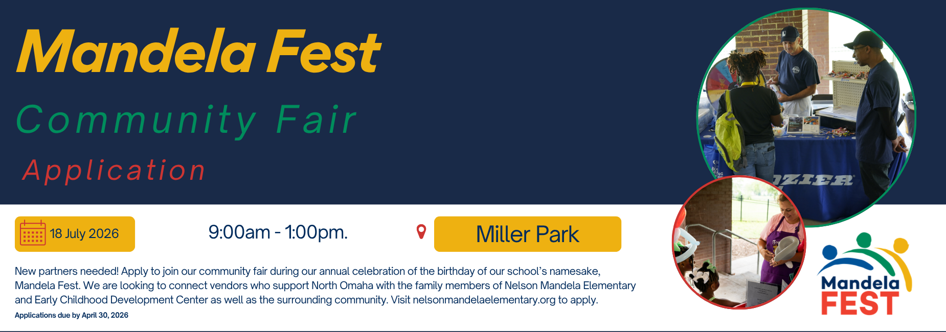 Community Fair Application Flyer