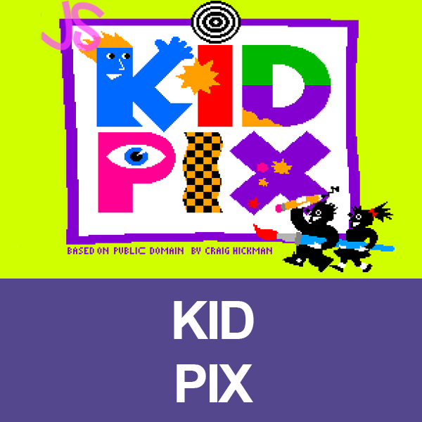 Multcolored logo for Kid Pix
