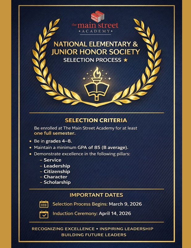 National Elementary and Junior Honor Society Induction Ceremony Featured Photo