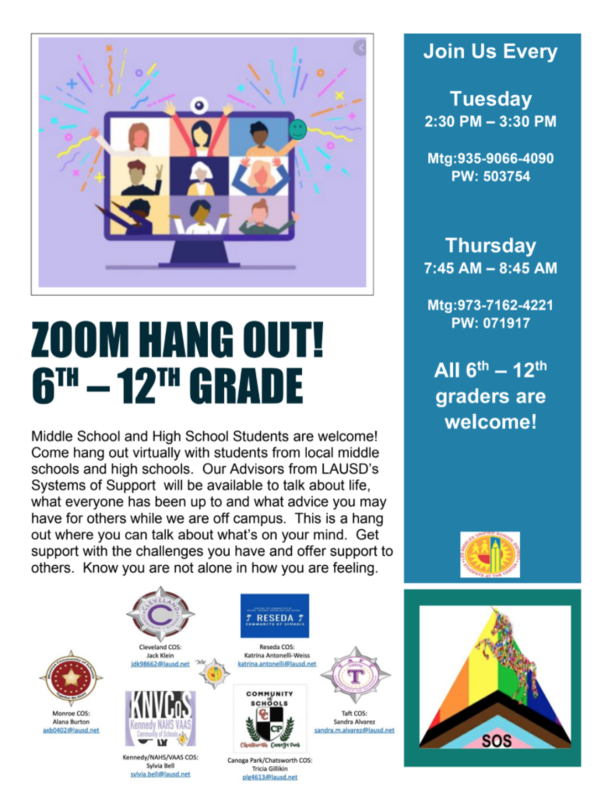 New Zoom Hangout 6th-12th Grade Featured Photo