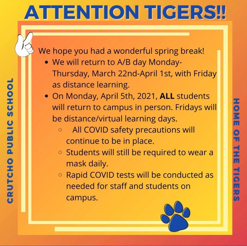 All Student Return to Campus!!! Featured Photo