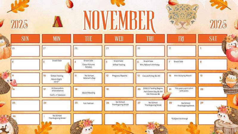 November 2025 Calendar