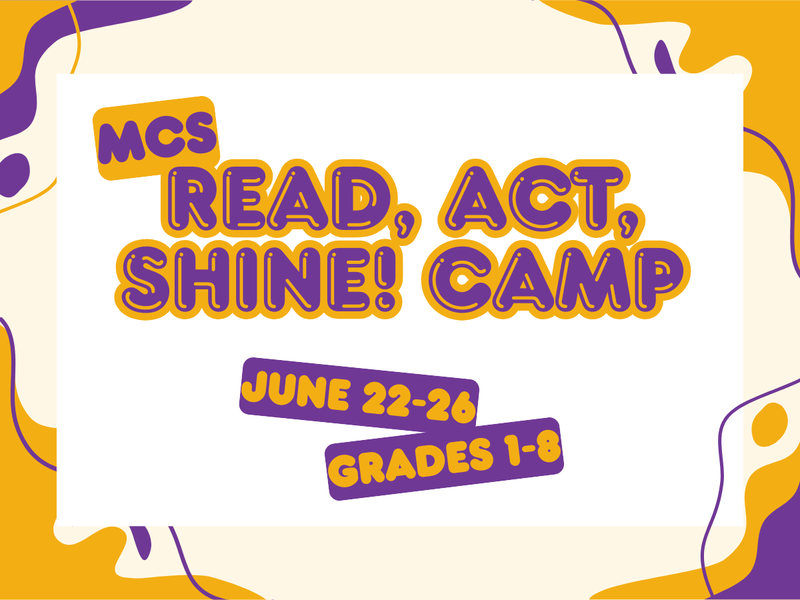 promo graphic - MCS readers theater camp