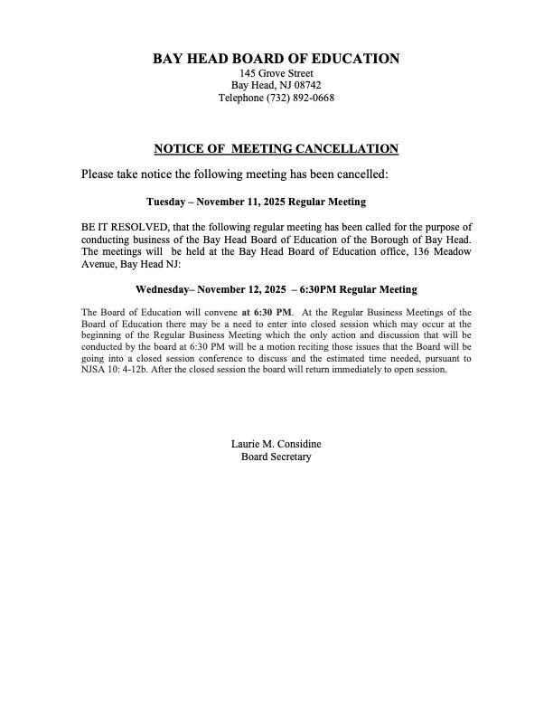 Cancellation BOE Notification