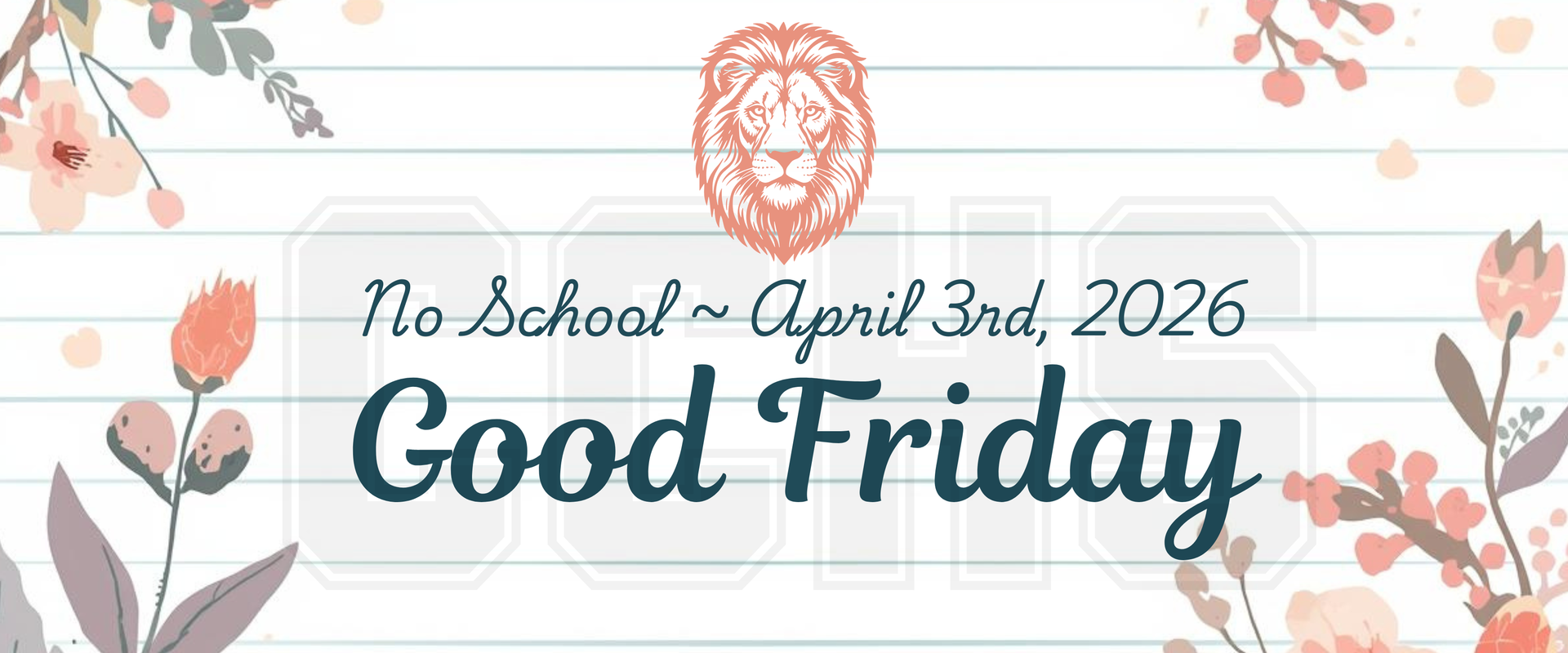 No school April 3, 2026.