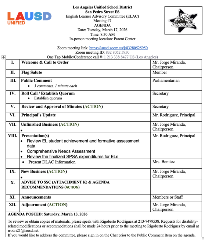 Agenda
