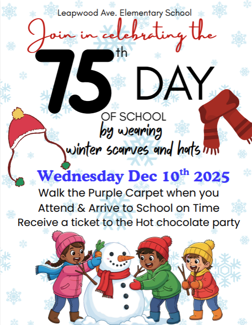 75th day of school flyer